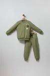 2-5 Yaş Cool Bear Erkek Çocuk Eşofman Takım -Yeşil