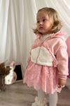 2-5 Yaş Lovely Rabbit 3'Lü Kız Çocuk Takım -Pembe