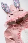 9-24 Ay Lovely Rabbit Kız Bebek Tulum -Pembe