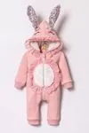 9-24 Ay Lovely Rabbit Kız Bebek Tulum -Pembe