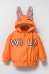 2-5 Yaş New Wıld Rabbit Kız Çocuk Mont -Turuncu