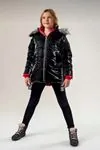 6-10 Yaş Wrıtten Fashion Kız Çocuk Mont - Siyah