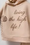  1-5 Yaş Living Life Kız Çocuk Eşofman Takım -Latte
