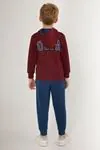 4-15 Yaş Lisanslı Us Polo ASSN Erkek Çocuk Takım -Bordo