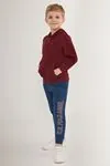 4-15 Yaş Lisanslı Us Polo ASSN Erkek Çocuk Takım -Bordo