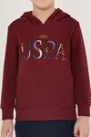 4-15 Yaş Lisanslı Us Polo ASSN Erkek Çocuk Takım -Bordo