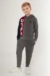 4-15 Yaş Lisanslı Us Polo ASSN Erkek Çocuk Takım -Füme