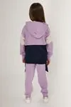 4-15 Yaş Lisanslı Us Polo ASSN Kız Çocuk Eşofman Takım -Lila