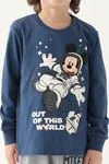 3-9 Yaş Lisanslı Mickey Mouse Erkek Çocuk Takım -Lacivert