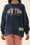 2-15 Yaş New York City Kız Çocuk Eşofman Takım -Koyu İndigo
