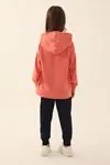 2-15 Yaş California City Fashion Kız Çocuk Eşofman Takım -Mercan