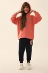 2-15 Yaş California City Fashion Kız Çocuk Eşofman Takım -Mercan