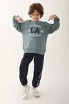2-15 Yaş California Fashion Erkek Çocuk Eşofman Takım -Pastel Yeşil