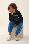 2-15 Yaş California Fashion Erkek Çocuk Eşofman Takım -Siyah