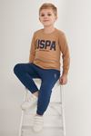 4-15 Yaş Lisanslı Us Polo ASSN Erkek Çocuk Takım -Latte Kahve