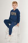 4-15 Yaş Lisanslı Us Polo ASSN Erkek Çocuk Takım -Lacivert