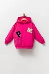 8-14 Yaş Pink College Kız Çocuk Sweat -Fuşya
