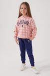 4-15 Yaş Lisanslı Us Polo ASSN Kız Çocuk Eşofman Takım -Retro Pembe