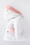 1-5 Yaş Elephant Kız Çocuk Mont -Beyaz