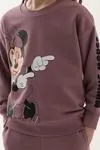 3-9 Yaş Lisanslı Minnie Mouse Kız Çocuk Takım -Koyu Leylak
