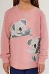 2-15 Yaş Brave Koala Kız Çocuk Eşofman Takım -Retro Pembe