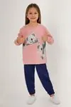 2-15 Yaş Brave Koala Kız Çocuk Eşofman Takım -Retro Pembe