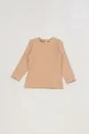 4-9 Yaş Cotton Day Kız Çocuk Sweat -Latte Kahve