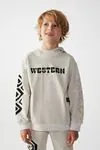 4-8 Yaş Western Artcore Erkek Çocuk Takım -Krem