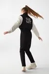 8-14 Yaş Pearl Work Black Kız Çocuk Tasarım Ceket -Siyah
