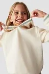 4-8 Yaş Cotton Meğsi Kız Çocuk Eşofman Takım -Krem