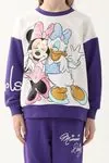 3-9 Yaş Lisanslı Minnie Mouse Kız Çocuk Takım -Mor