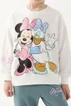 3-9 Yaş Lisanslı Minnie Mouse Kız Çocuk Takım -Ekru