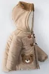 1-5 Yaş Animals Bear Erkek Çocuk Mont -Bej