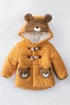 1-5 Yaş Animals Bear Erkek Çocuk Mont -Hardal