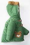1-5 Yaş Animals Bear Erkek Çocuk Mont -Yeşil
