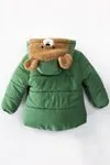 1-5 Yaş Animals Bear Erkek Çocuk Mont -Yeşil