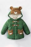 1-5 Yaş Animals Bear Erkek Çocuk Mont -Yeşil