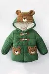1-5 Yaş Animals Bear Erkek Çocuk Mont -Yeşil