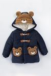 1-5 Yaş Animals Bear Erkek Çocuk Mont -Lacivert
