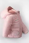 1-5 Yaş Wınter Rabbit Kız Çocuk Mont -Pembe