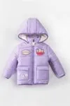 1-5 Yaş Wınter Rabbit Kız Çocuk Mont -Lila