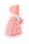 1-5 Yaş Pon Pon Atkılı Kız Çocuk Mont -Pembe