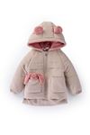 1-5 Yaş New Cute Rabbit Kız Çocuk Mont -Bej