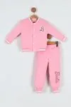 2-5 Yaş Pink Happy Kız Çocuk Eşofman Takım -Pembe