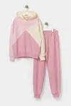7-10 Yaş Design Change Kız Çocuk Eşofman Takım -Pembe-