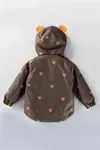 1-5 Yaş Bear Happy Erkek Çocuk Su İtici Yağmurluk -Haki