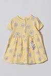 2-5 Yaş Daisy Papatya Kız Çocuk Oyuncaklı Elbise -Sarı