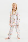 6-9 Yaş Lolipop Kız Çocuk Pijama Takım -Ekru