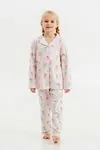 6-9 Yaş Papağan Kız Çocuk Pijama Takım -Pembe