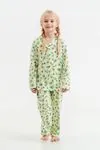 6-9 Yaş Avakado Kız Çocuk Pijama Takım -Yeşil